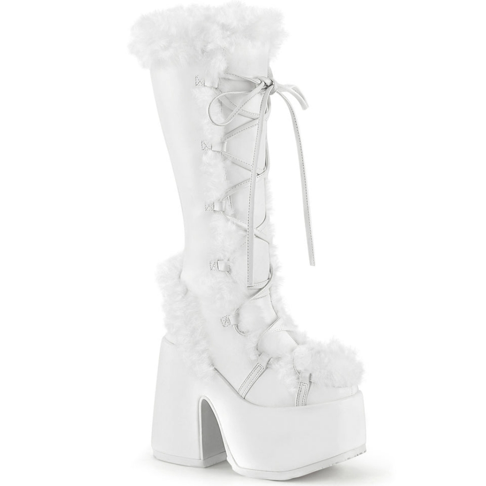 White Demonia Camel 311 Platform Boots
